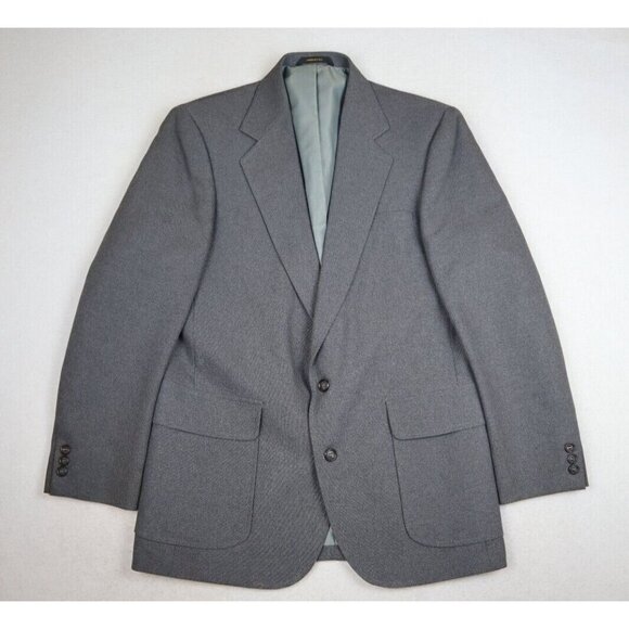 VINTAGE MEN'S GRAY SPORT COAT BLAZER SUIT JACKET - HAGGAR - SIZE 40S - Picture 2 of 15